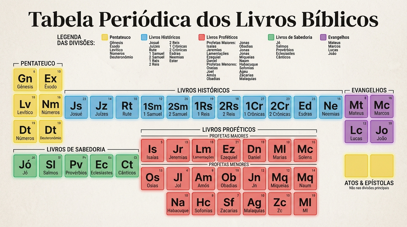 Tabela Periódica dos Livros Bíblicos